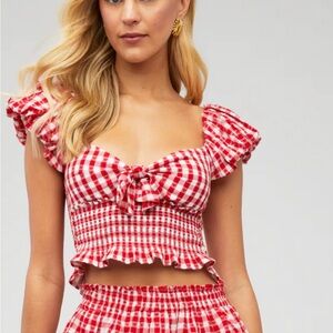 Loveshackfancy Isalia Crop Top
